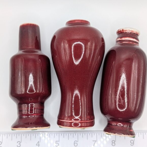 Maitland Smith Sang de Boeuf Oxblood Glazed Ceramic Bottle Vase Thailand "A" - Picture 2 of 11